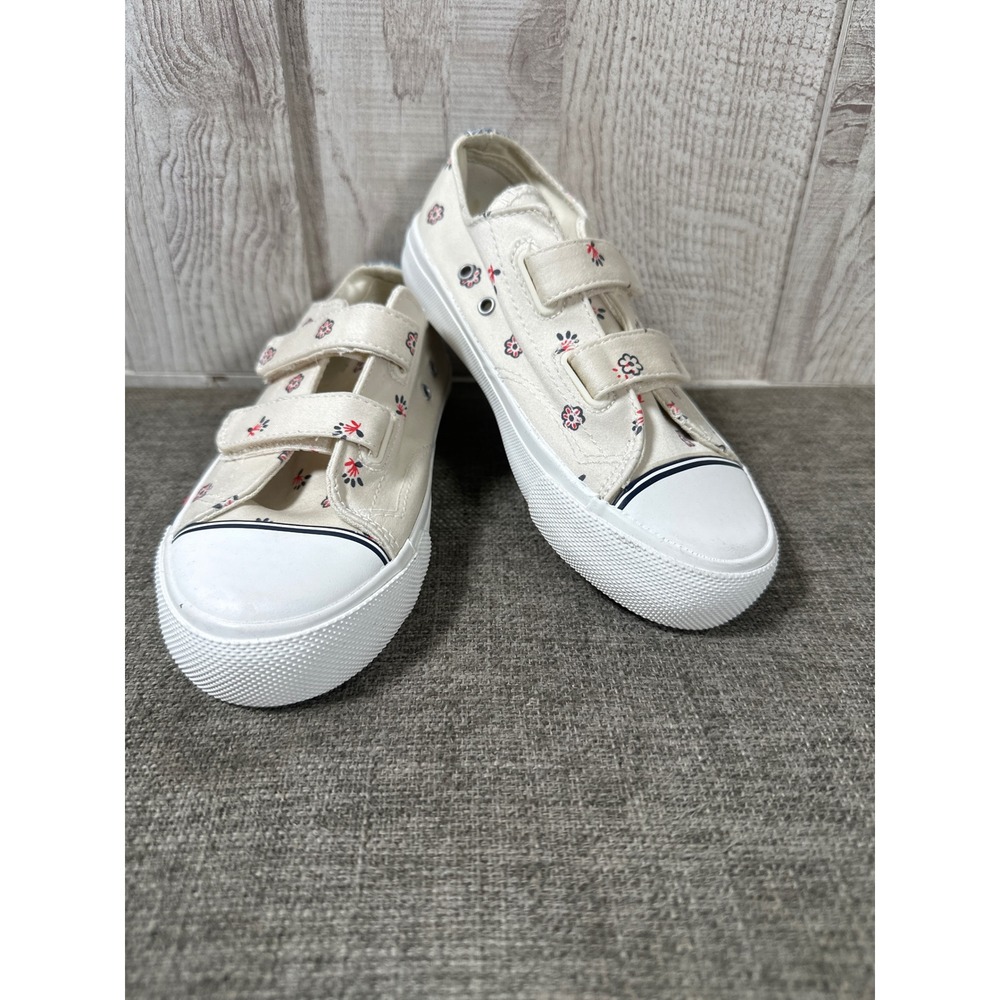 Pro-Keds Kids Size 11 Royal Lo Floral Canvas Sneakers Cream Straps Low Top Shoes